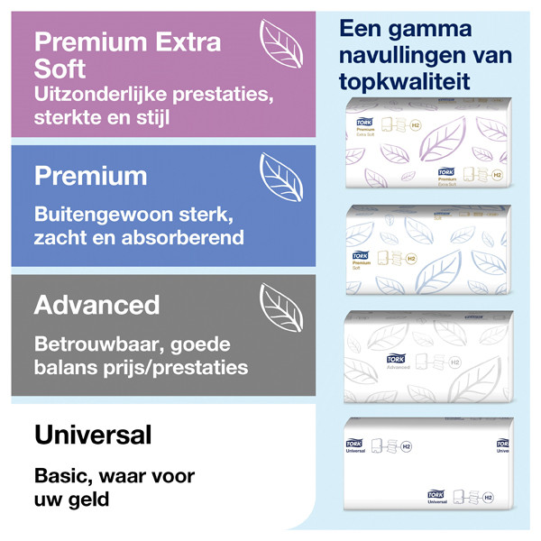 Tork Xpress® H2-dispenser Handdoeken | Zwart | 552208 STO00214 - 3