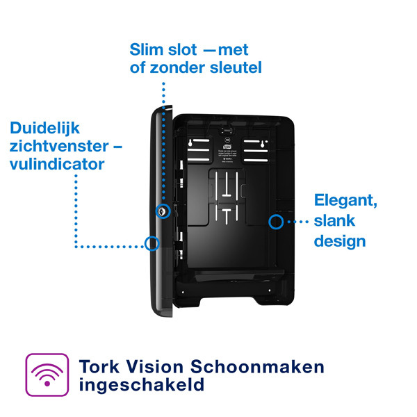 Tork Xpress® H2-dispenser Multifold Handdoeken | Zwart | 552008 STO00210 - 2