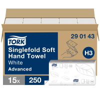 Tork Z-vouw handdoeken Tork 290143 2-laags | 15 pakken | Geschikt voor Tork H3 dispenser  STO00028