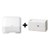 Tork bundel: Tork H3-dispenser 553100 (Wit) + Tork Z-vouwhanddoeken 290163 (2-laags) STO05423 - 1