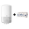 Tork bundel: Tork Mini M1-dispenser Centerfeed 558000 (Wit) + Tork Poetspapier Centerfeed 101221 (2-laags) STO05417 - 1