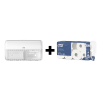 Tork bundel: Tork T4-dispenser Traditioneel 557000 (Wit) + Tork Toiletpapier Traditioneel 110316 (3-laags) STO05421 - 1