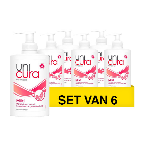 Unicura Aanbieding: 6x Unicura handzeep Mild (250 ml)  SUN00016 - 1