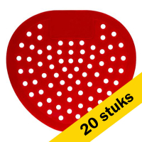 Urinoirmatjes | Rood | Kersen geur | 20 stuks (123schoon huismerk)  SDR05203