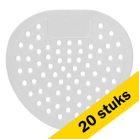 Urinoirmatjes | Wit | Citroen geur | 20 stuks (123schoon huismerk)  SDR05205