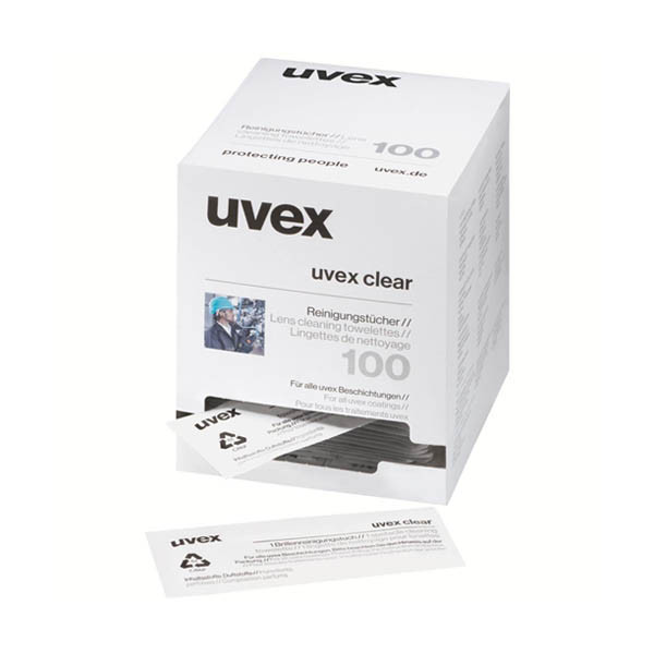 Uvex Dispenser Reinigingsdoekjes Voor Veiligheidsbrillen (100 stuks) SUV00063 - 1