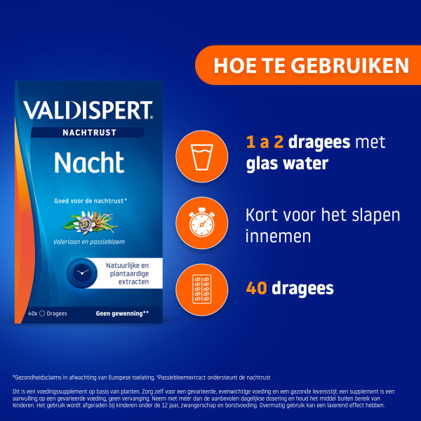 Valdispert Nacht Dragees (40 stuks) SVA00133 - 5