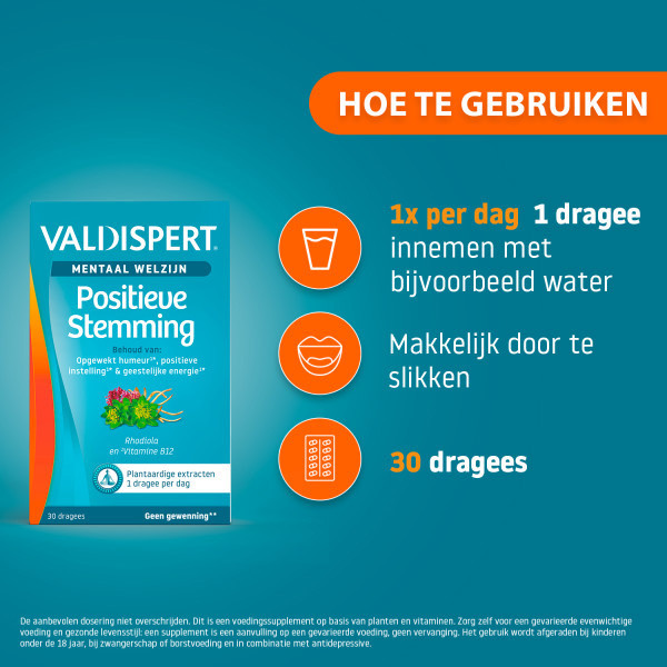 Valdispert Positieve Stemming Dragees (30 stuks) SVA00137 - 5