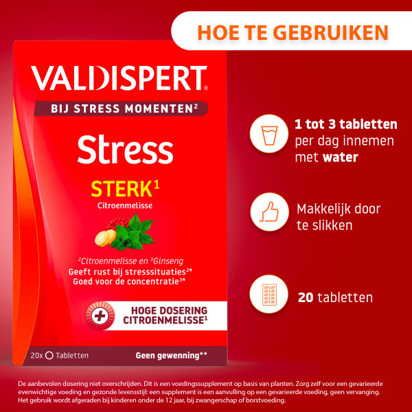 Valdispert Stress Moments Forte Sterk Tabletten (20 stuks) SVA00149 - 4