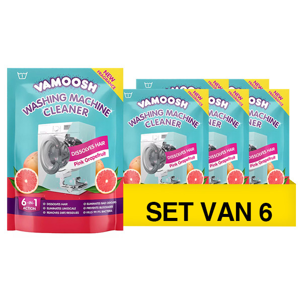 Aanbieding: Vamoosh 6-In-1 Washing Machine Cleaner Pink Grapefruit (6 stuks - 175 g) SVA00095 - 1