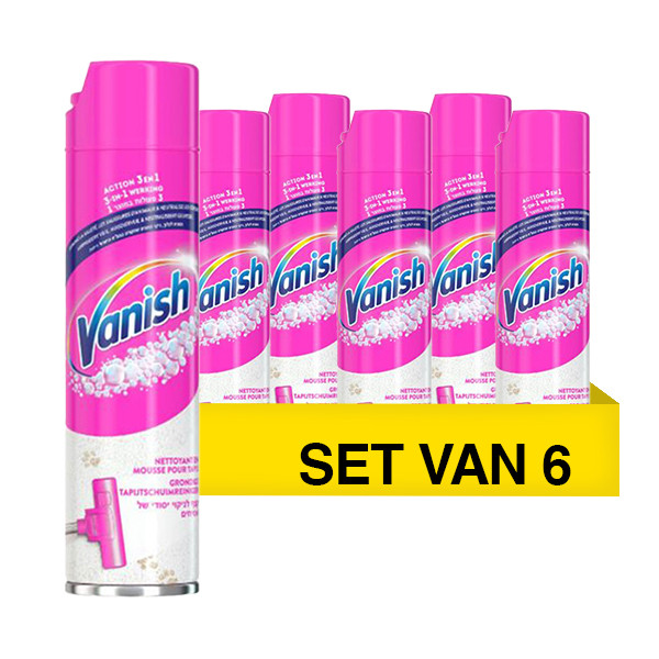 Aanbieding: Vanish Onderhoudsschuim Onderhoud van Tapijten en Vloerkleden (6 flessen - 600 ml) SVA01007 Aanbieding: Vanish Onderhoudsschuim Onderhoud van Tapijten en Vloerkleden (6 flessen - 600 ml) SVA01007 - 1