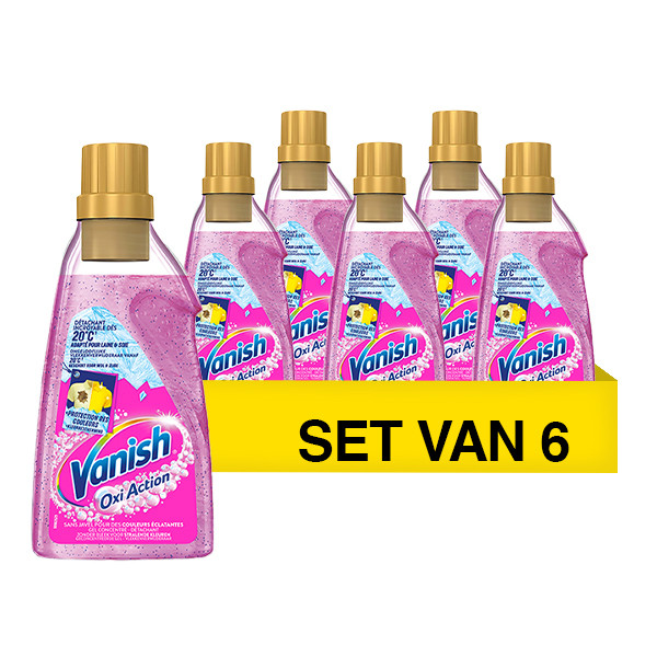 Aanbieding: Vanish Oxi Action Pink Gel (6 flessen à 750 ml) SVA01046 - 1