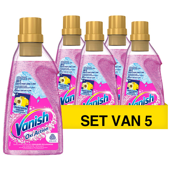 Vanish Aanbieding: Vanish Oxi Action Wasbooster Gel (5 flessen - 1500 ml)  SVA01037 - 1