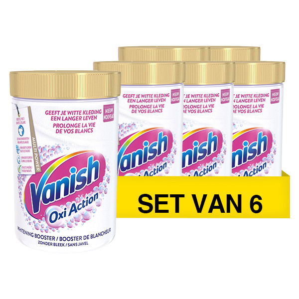 Vanish Aanbieding: Vanish Oxi Powder Whitening Booster (6 potten - 710 gram)  SVA01021 - 1