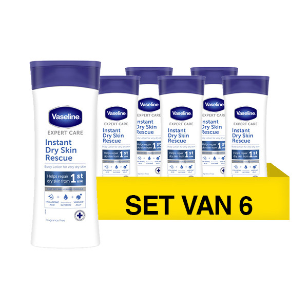 Vaseline Aanbieding: Vaseline Body Lotion Instant Dry (6x 400 ml)  SVE01010 - 1