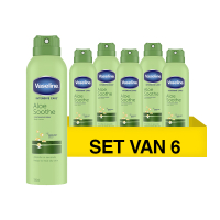 Vaseline Aanbieding: Vaseline Body Lotion Spray AloeFresh (6x 190 ml)  SVE01020