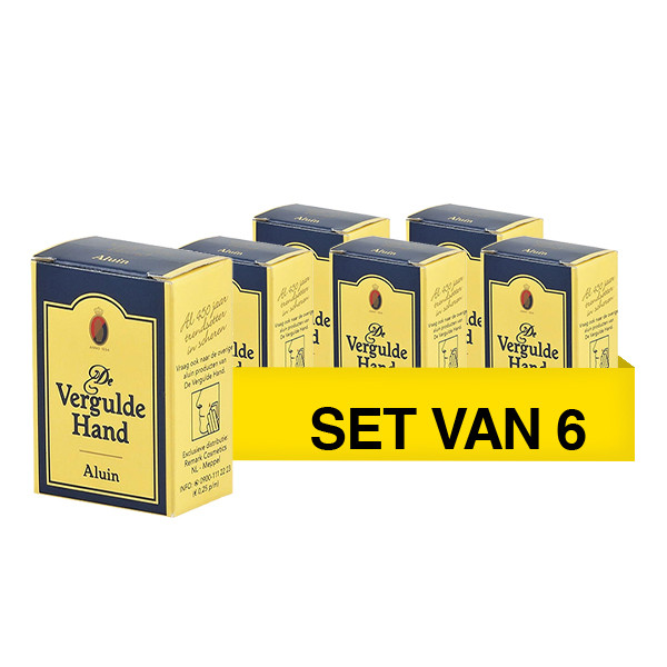 Aanbieding: De Vergulde Hand Aluinblok (6 stuks à 75 gram) SVE00193 - 1