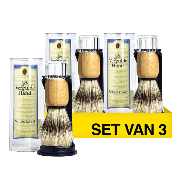 Aanbieding: De Vergulde Hand Scheerkwast (3 stuks) SVE00195 - 1