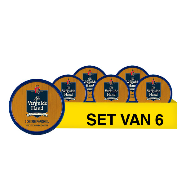Aanbieding: De Vergulde Hand scheerzeep (6 stuks à 75 gram) SVE00194 - 1