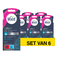 Veet Expert cold wax strips gezicht gevoelige huid (6 verpakkingen à 20 stuks)