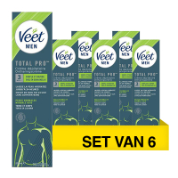 Veet for Men ontharingscrème chest en body normale huid (6 verpakkingen à 200 ml)