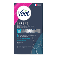 Veet Expert cold wax strips bikinilijn gevoelige huid (16 stuks)  SVE00162