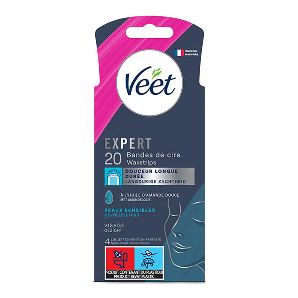 Veet Expert cold wax strips gezicht gevoelige huid (20 stuks)  SVE00164 - 1