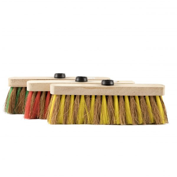 Veger Met Cocosharen En Draaidop Zebra | 29 cm (123schoon huismerk) SDR05158 - 1