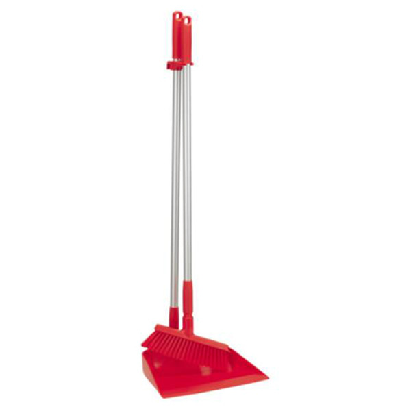 Vikan Hygiene Combinatieset Stofblik Met Steel | 56664 | 33 cm | Rood SVI01294 - 1