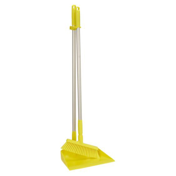 Vikan Hygiene Combinatieset Stofblik Met Steel | 56666 | 33 cm | Geel SVI01290 - 1