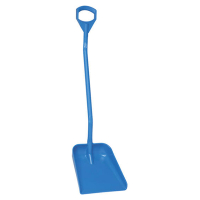 Vikan Hygiene Schep | Ergonomische steel | Groot blad | 56013 | 131 cm | Blauw SVI01257