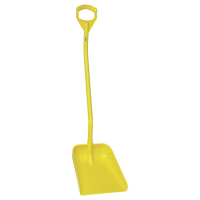 Vikan Hygiene Schep | Ergonomische steel | Groot blad | 56016 | 131 cm | Geel SVI01263
