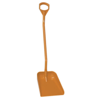 Vikan Hygiene Schep | Ergonomische steel | Groot blad | 56017 | 131 cm | Oranje SVI01266