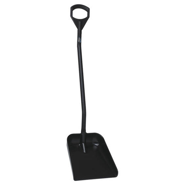 Vikan Hygiene Schep | Ergonomische steel | Groot blad | 56019 | 131 cm | Zwart SVI01262 - 1