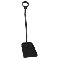 Vikan Hygiene Schep | Ergonomische steel | Groot blad | 56019 | 131 cm | Zwart SVI01262