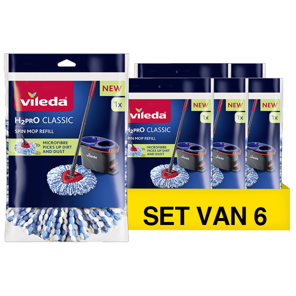Aanbieding: Vileda H2prO Spin Mop Navulling (6 verpakkingen) SVI00238 - 1
