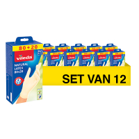 Aanbieding: Vileda Wegwerp Handschoenen Multi Latex  (12 verpakkingen à 80+20 stuks) SVI00247