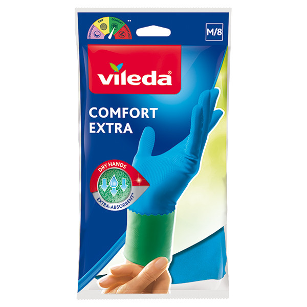 Vileda Duurzame Handschoenen Comfort Extra M SVI00248 - 1
