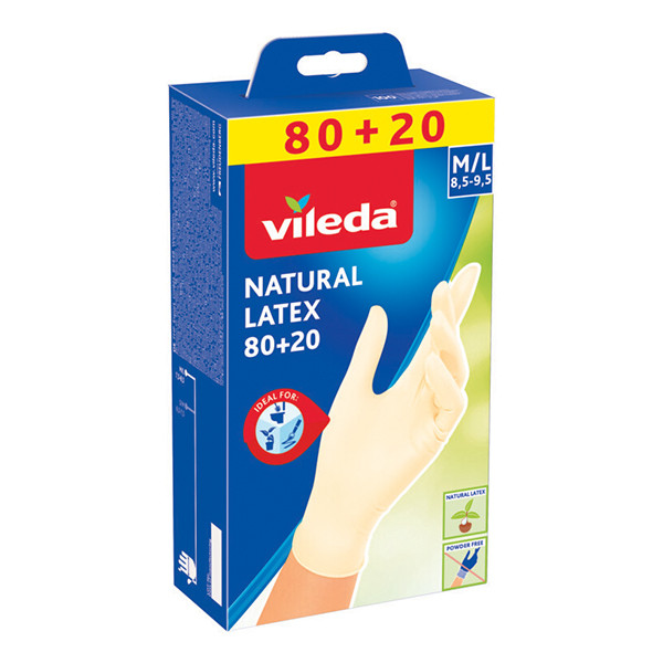 Vileda Wegwerp Handschoenen Multi Latex (80+20 stuks) SVI00246 - 1