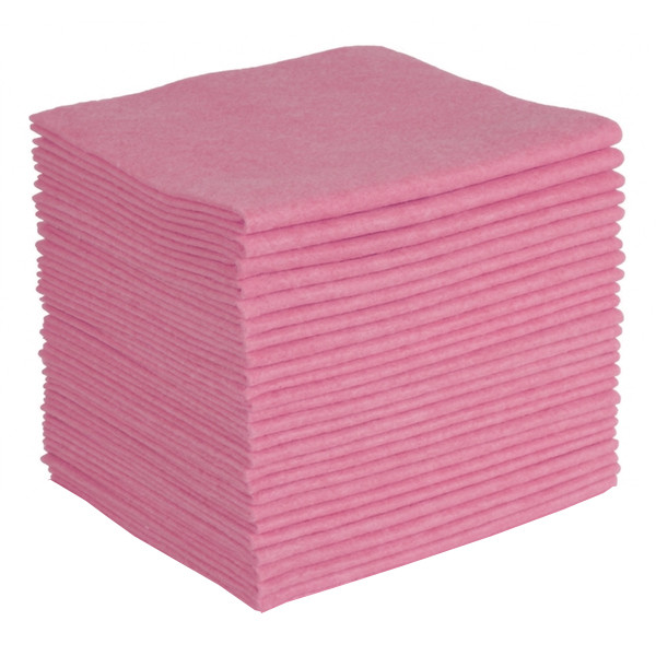 Viscose Doekjes | Roze | 38 x 38 cm | 25 stuks (123schoon huismerk) SDR09166 - 1