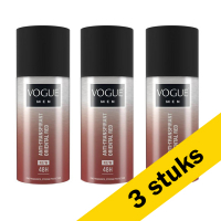 Vogue Aanbieding: 3x Vogue Men anti transpirant spray - Oriental Red (150 ml)  SVO05045