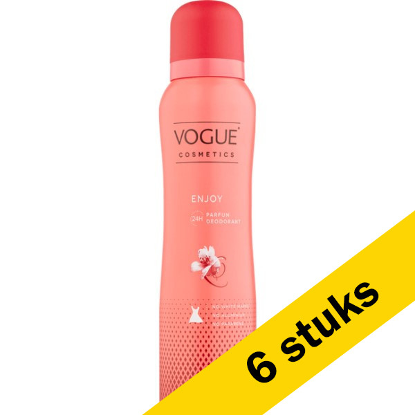Vogue Aanbieding: 6x Vogue deodorant spray for her - Enjoy (150 ml)  SVO06004 - 1