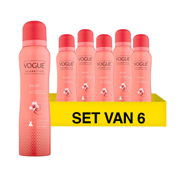 Aanbieding 6x Vogue deodorant spray for her Enjoy (150 ml) Vogue