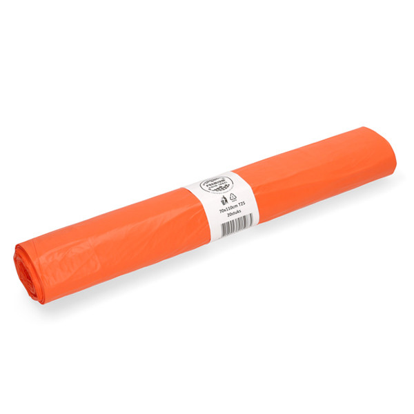 Vuilniszakken 120 liter | 20 stuks | HDPE | Oranje | 123schoon  SDR07272 - 1