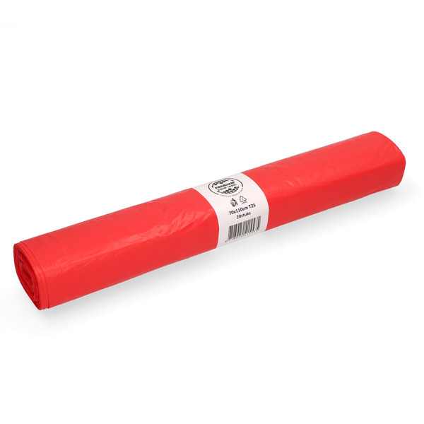 Vuilniszakken 120 liter | 20 stuks | HDPE | Rood | 123schoon  SDR07278 - 1