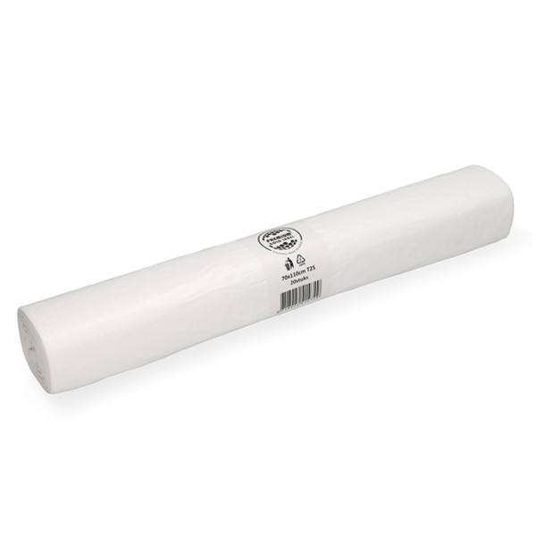 Vuilniszakken 120 liter | 20 stuks | HDPE | Wit | 123schoon  SDR07266 - 1