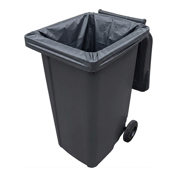 Vuilniszakken 160 liter | 10 x 25 stuks | Zwart | 123schoon SVE01004 - 2