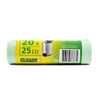 Vuilniszakken 25 liter | 20 stuks | Groen | 123schoon  SDR00515