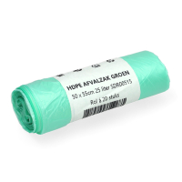 Vuilniszakken 25 liter | 20 stuks | Groen | 123schoon  SDR00515