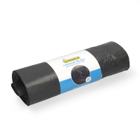 Vuilniszakken 60 liter| Trekband | 20 stuks | LDPE | Grijs | 123schoon  SDR06059